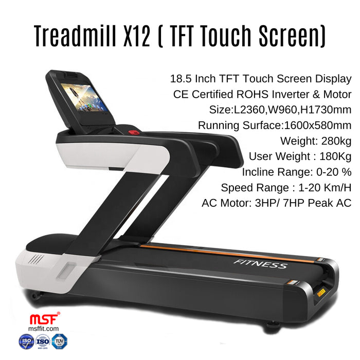 Treadmill X12 TFT Touch Screen (Commercial)