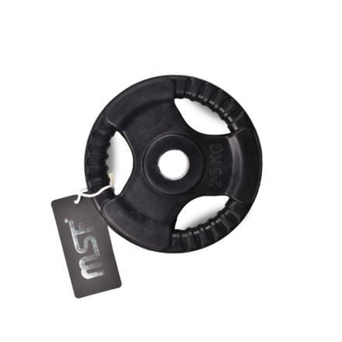 Weight Plate Tri Grip Rubberize (Black)