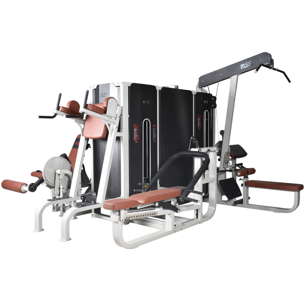 Whole body Commercial 6 Station Multi Gym, Weight: 550 Kg at Rs
